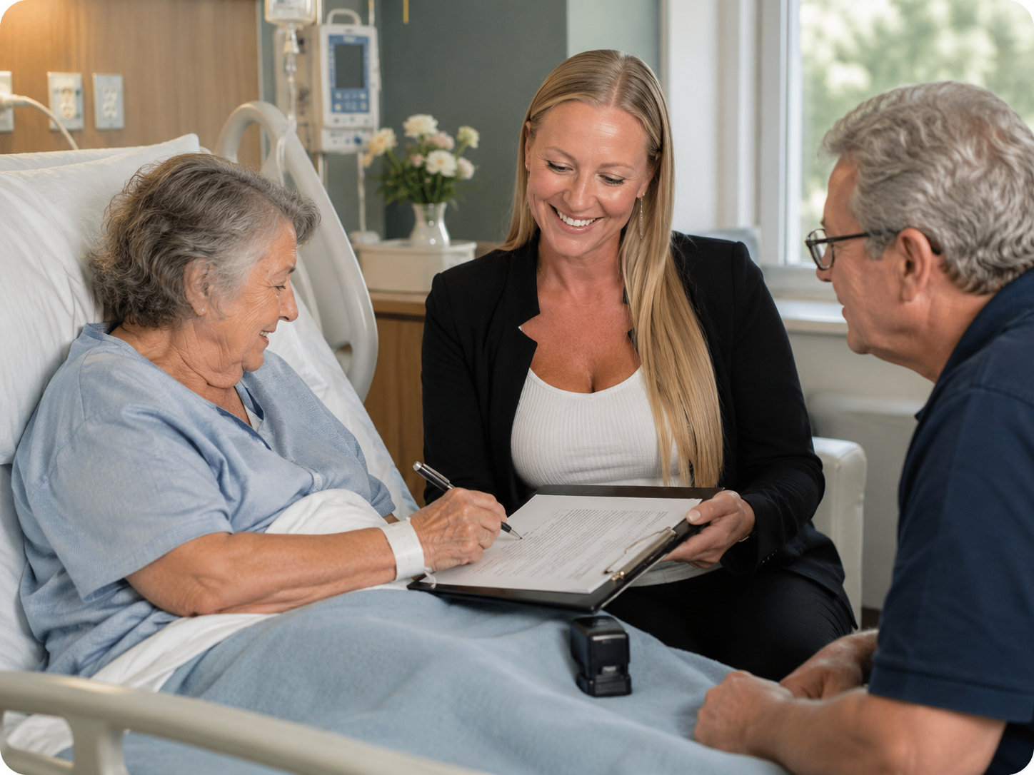Hospital bedside notary